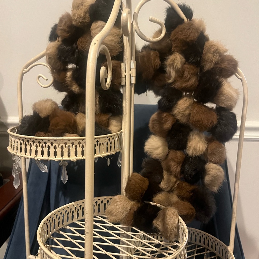 Luxurious Faux Fur Art Piece in Brown and Tan